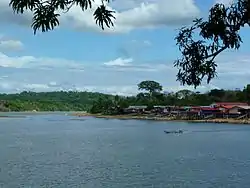 Houses beside the river