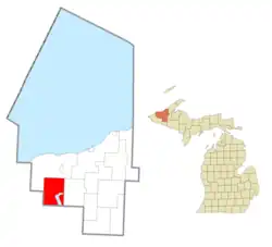 Location within Ontonagon County