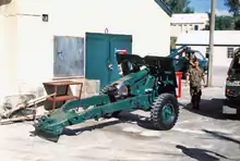 25-Pounder (88 mm) field gun of the Bermuda Regiment's ceremonial Gun Troop.