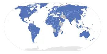 Berne Convention  Ratifications of the Convention as of 2019