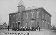 1st Berne High School Building (1888-1939; photo c.1908)