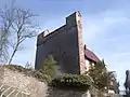 The shield wall of Berneck Castle in the Black Forest