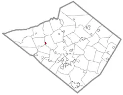 Location of Bernville in Berks County, Pennsylvania