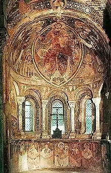 Painted apse in the Chapel of the Monks at Berzé-la-Ville (about 1100)