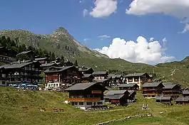 Bettmeralp village and Bettmerhorn