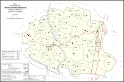 Map showing Piparpur (#548) in Bhadar CD block