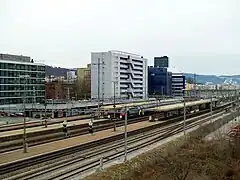 The station from above, looking to the south and west