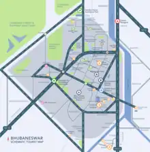 Bhubaneswar Schematic Map