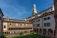 View from the cathedral cloister with Sanmicheli's bell tower