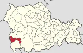 Location in Neamț County