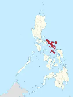 Map of the Philippines highlighting the Bicol Region