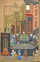 A miniature painting from the Iskandarnama