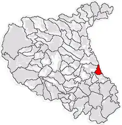 Location in Vrancea County