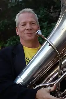 Bill Troiano with his tuba