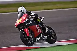 Bernat Martínez on Bimota HB4 at the 2010 British motorcycle Grand Prix