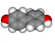 3D model of a 4,4′-biphenol molecule