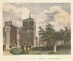 Independence Hall in 1799, with the wooden steeple removed