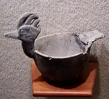 Bird effigy serving dish from the Nodena site in Arkansas