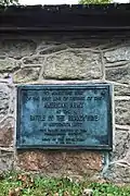 1922 plaque marking line of defense