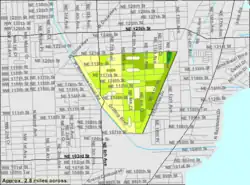 U.S. Census Bureau map showing village boundaries