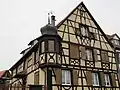 Ancient timber-framed pharmacy