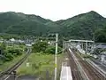 On the platform, looking toward Tōjō