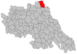 Location in Iași County