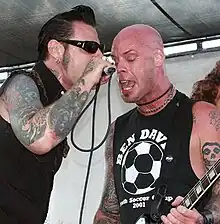 Martucci (left) and Paulson performing with Black President