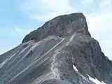 Close-up view of The Black Tusk.