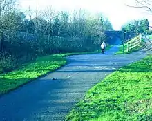 Same view in December 2006 showing the cycle path that has replaced the line.