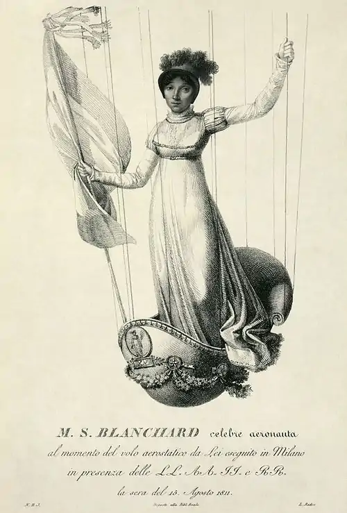 Sophie makes her ascent in Milan on 15 August 1811 to mark the 42nd birthday of Napoleon.