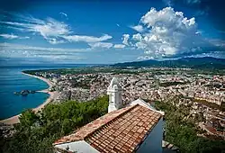 Overview of Blanes from the top of the mountain