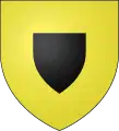 an escutcheon—Or, an escutcheon sable—Bourigeole, Aude, France