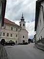 Bleiburg, view to a street with another church