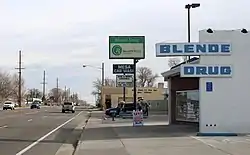 Looking east along Santa Fe Drive in Blende.