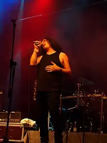 Ross performing with Blitzkrieg in 2008