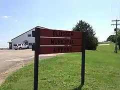 Airport welcome sign