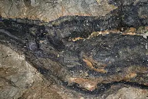 Image 12Exposed Blue John in situ within the Witch's Cave (from Treak Cliff Cavern)