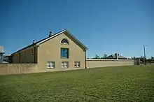 Side view of the Blue Ball dairy barn that was part of the Nemours estate