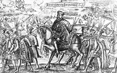 Image 15Stephen Bocskai, leader of Hungarian Calvinists in the anti-Habsburg rebellion and first Calvinist prince of Transylvania (r. 1605–1606) (from Calvinism)