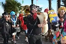 Bodega player during Carnaval Biarnés