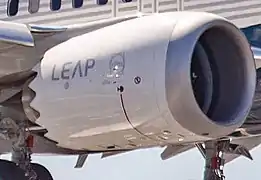 The LEAP-1B installed on the Boeing 737 MAX.