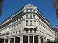 Rear façade, corner of Bognergasse and Seltzergasse