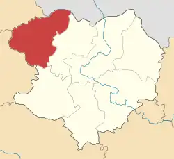 Raion location in Kharkiv Oblast