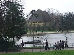 The buddhist temple of the Pagode de Vincennes on the edge of the lac Daumesnil