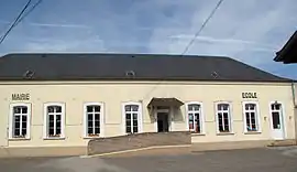 The town hall and school of Boisjean