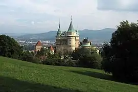 View of Bojnice Castle from west.