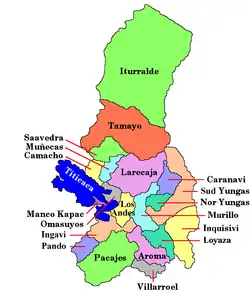 Provinces of the La Paz Department