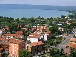 View of the city with the lake.