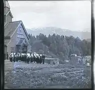 Wedding at the church in 1954